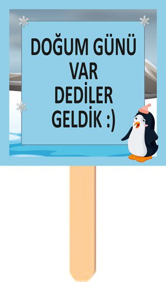 Penguen Temalı Konuşma Balonu 1