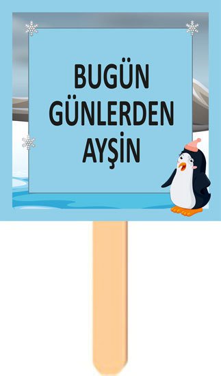 Penguen Temalı Konuşma Balonu 6