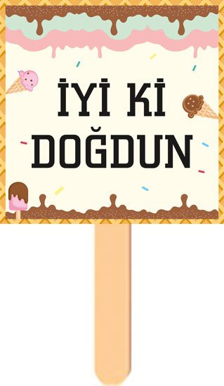 Dondurma Temalı Konuşma Balonu 9