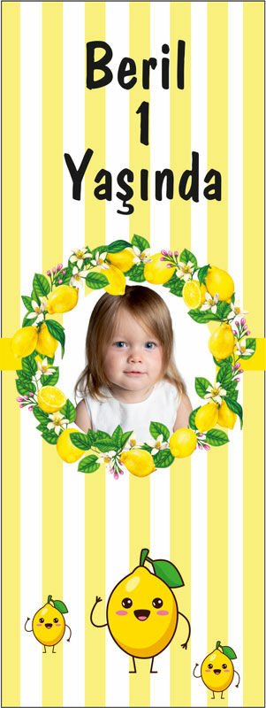 Limon Temalı Kişiye Özel Kitap Ayracı 6 Adet