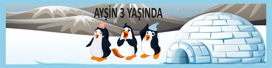 Penguen Temalı Kişiye Özel Peçete Sargısı 6 Adet