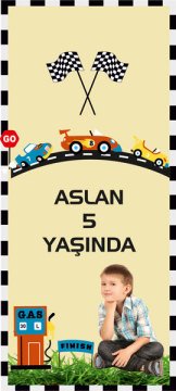 Ralli Yarışı Temalı Kişiye Özel Kitap Ayracı 6 Adet