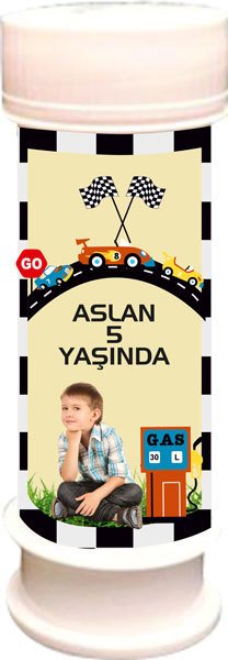 Ralli Yarışı Temalı Kişiye Özel Köpük 6 Adet
