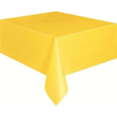 Sarı Plastik Masa Örtüsü
