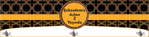 Şehzade 2 Temalı Kişiye Özel Peçete Sargısı 6 Adet