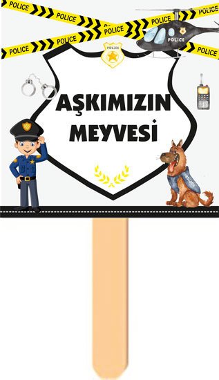 Polis Temalı Kişiye Özel Konuşma Balonu 7