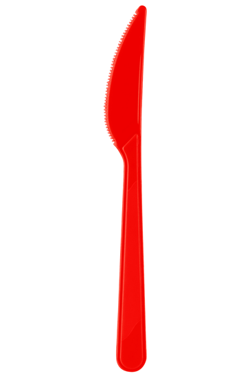 Kırmızı Plastik Bıçak 25 Adet