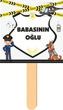 Polis Temalı Kişiye Özel Konuşma Balonu 10