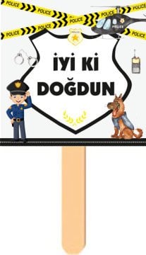 Polis Temalı Kişiye Özel Konuşma Balonu 11