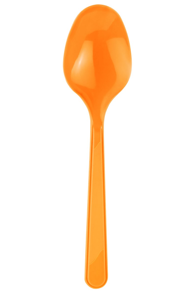 Turuncu Plastik Kaşık 25 Adet