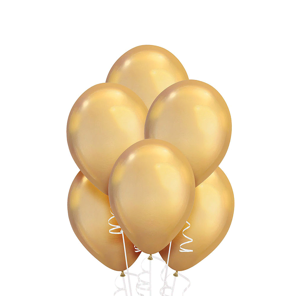 Metalik Altın Balon 10 Adet