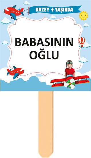 Pilot Temalı Kişiye Özel Konuşma Balonu 8