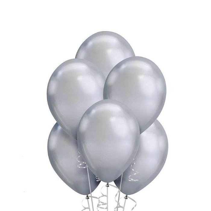 Gümüş Silver Balon 10 Adet