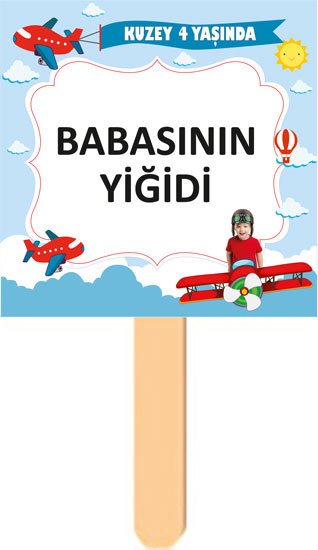 Pilot Temalı Kişiye Özel Konuşma Balonu 13