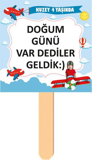 Pilot Temalı Kişiye Özel Konuşma Balonu 14