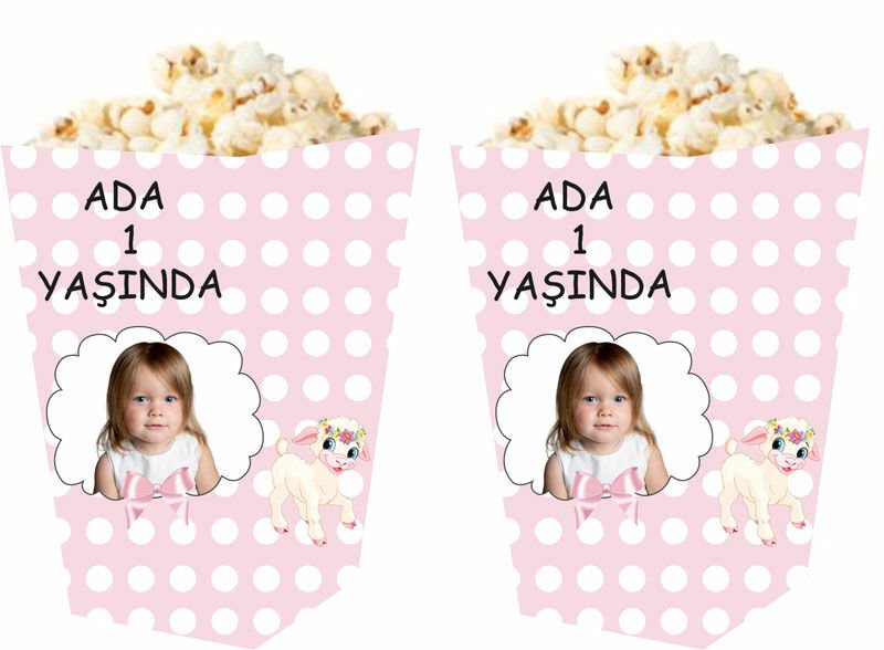 Kuzu 2 Temalı Kişiye Özel Popcorn Kutusu 6 Adet