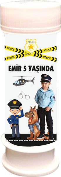 Polis Temalı Kişiye Özel Köpük 6 Adet