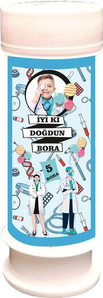 Doktor Temalı Kişiye Özel Köpük 6 Adet