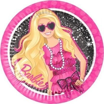 Barbie Temalı Tabak 8 Adet
