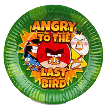 Angry Birds Temalı Tabak2   8 Adet