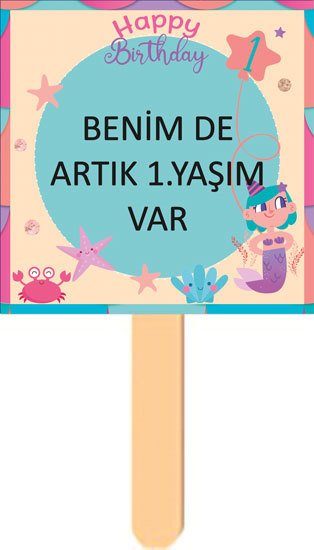 1 Yaş Kız Temalı Parti Konuşma Balonu 12