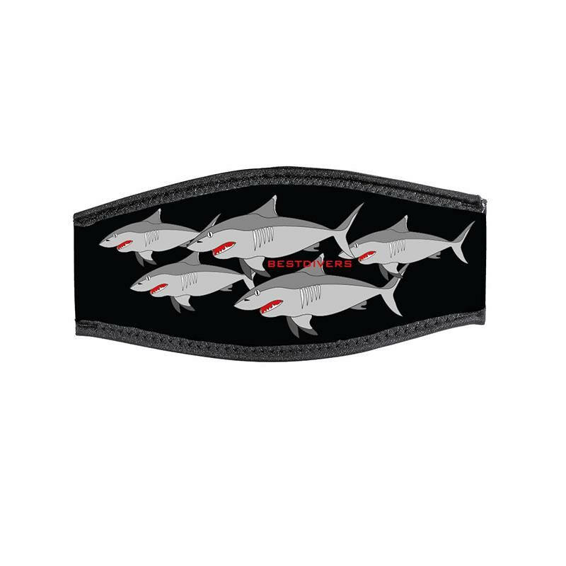 BESTDIVERS Maske Arkalığı SHARK Neopren, Velkrolu