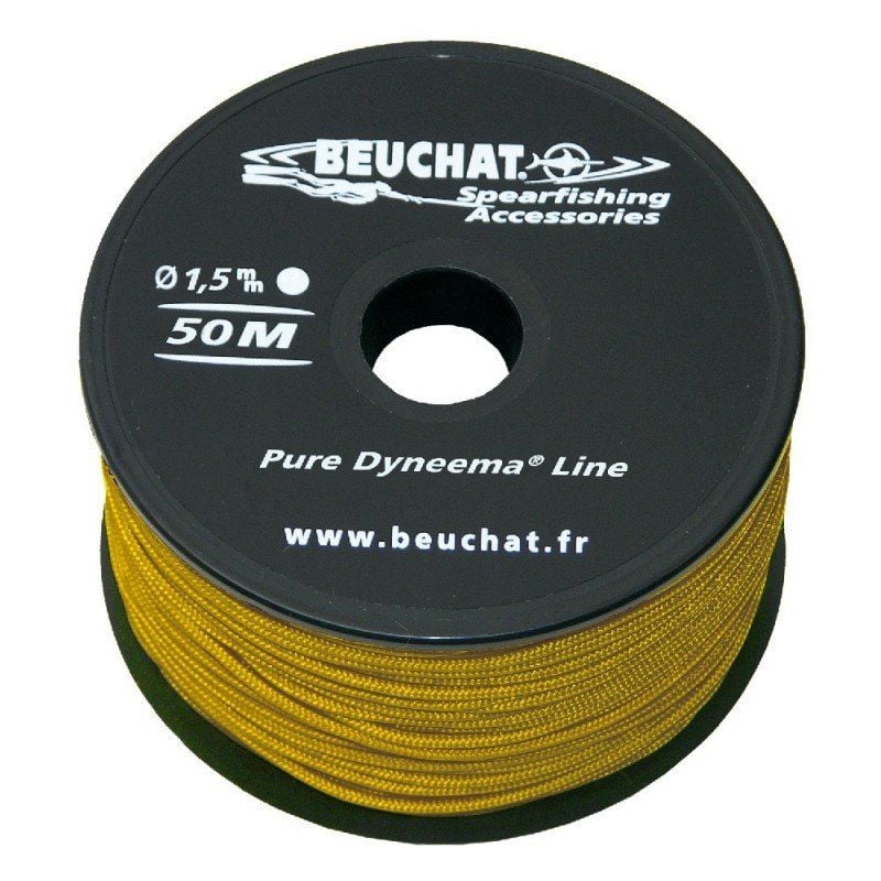 BEUCHAT Zıpkın Makara İpi Örme Dyneema 50m, 1,5mm, Sarı