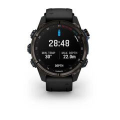 Descent Mk3i – 43 mm - Karbon Gri DLC Titanyum, Siyah Silikon Kayışlı