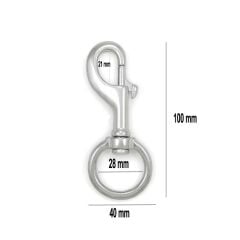 KRAKEN Tutucu Karabina Bolt Snap Swivel-Eye 28 mm M