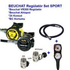 BEUCHAT Regülatör Set SPORT VR300 DIN, Ahtapot, Konsol, BC Hortumu
