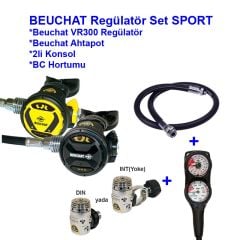 BEUCHAT Regülatör Set SPORT VR300 INT, Ahtapot, Konsol, BC Hortumu