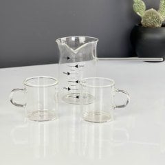 Lux Borosilicate 2-Cup Coffee Pot Set