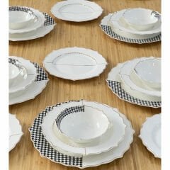 Elizabeth London Lüx 24 Parça Bone China Yemek Takımı Kza