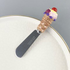 Lüx Cupe Cake Polyester Başlıklı Paslanmaz Kahvaltı Bıçağı V4