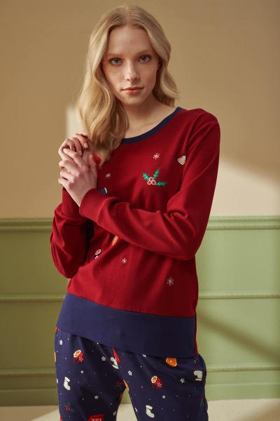 Kadın Desenli Pijama Takımı