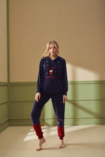 Kadın Desenli Pijama Takımı