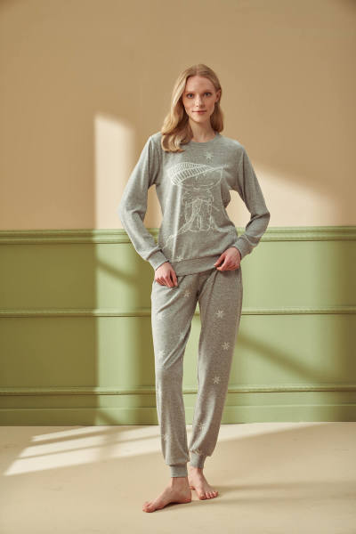 Kadın Desenli Pijama Takımı