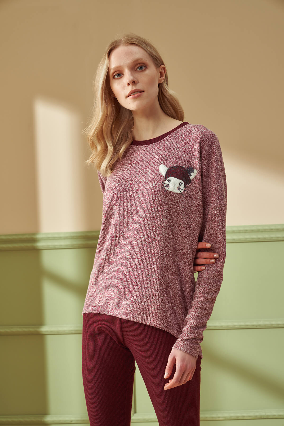 Kadın Desenli Pijama Takımı