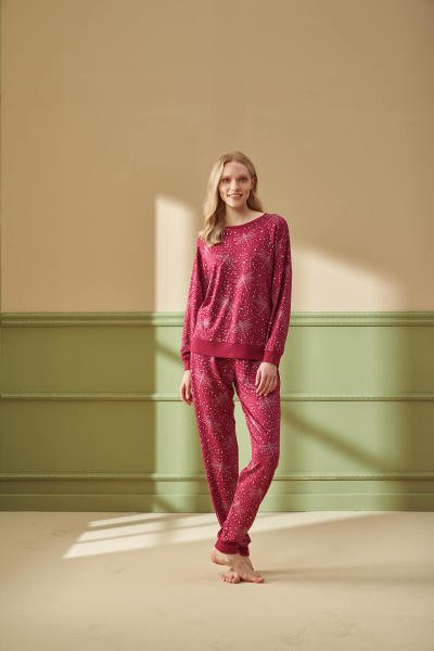Kadın Desenli Pijama Takımı