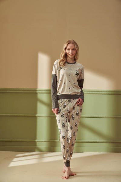 Kadın Desenli Pijama Takımı