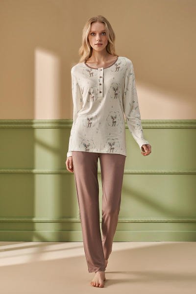 Kadın Desenli Pijama Takımı