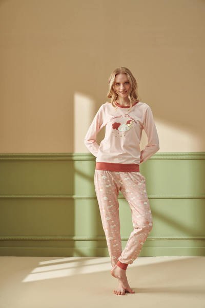Kadın Desenli Pijama Takımı