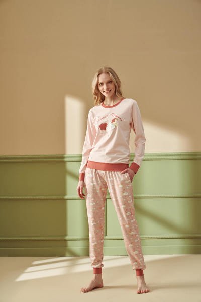 Kadın Desenli Pijama Takımı