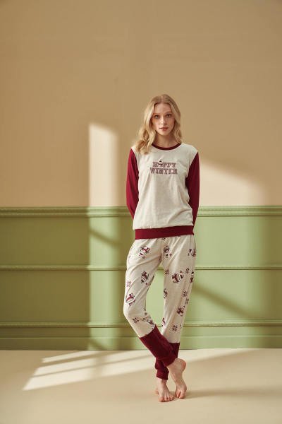 Kadın Desenli Pijama Takımı