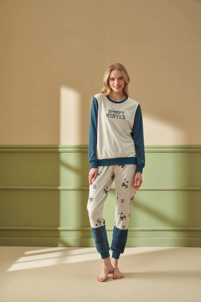 Kadın Desenli Pijama Takımı