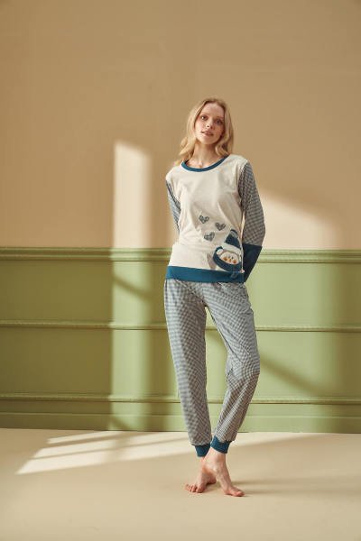 Kadın Desenli Pijama Takımı