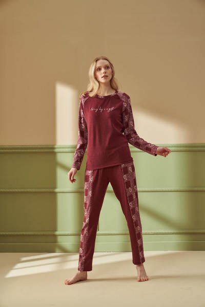 Kadın Desenli Pijama Takımı