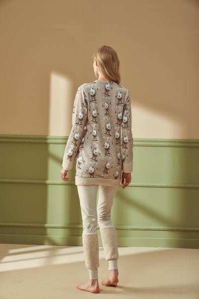 Kadın Desenli Pijama Takımı