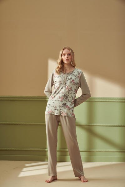 Kadın Desenli Pijama Takımı
