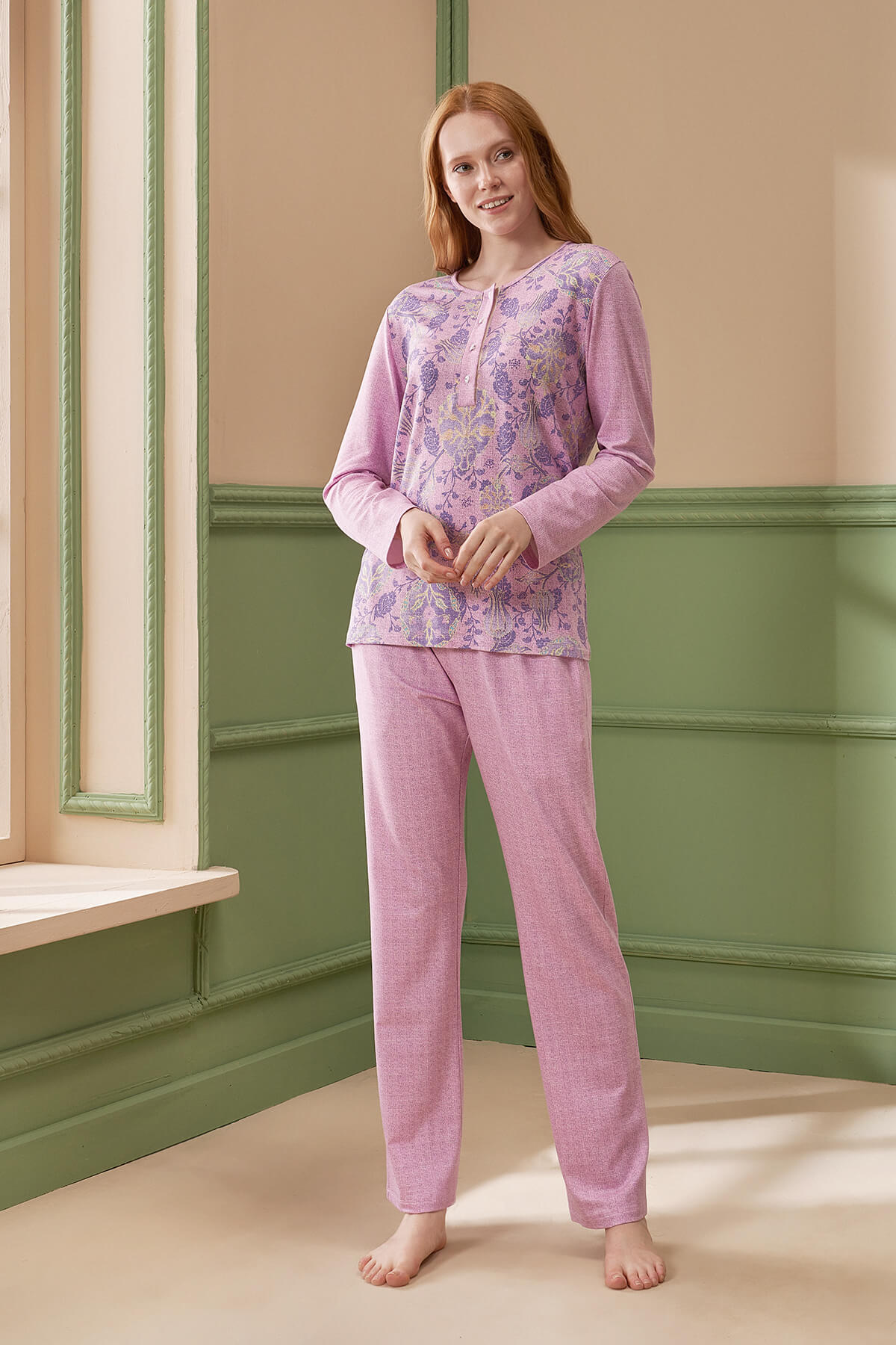 Kadın Desenli Pijama Takımı